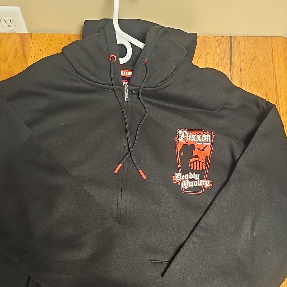 DIXXON Black Zip Up with Red Details Halloween Hoodie